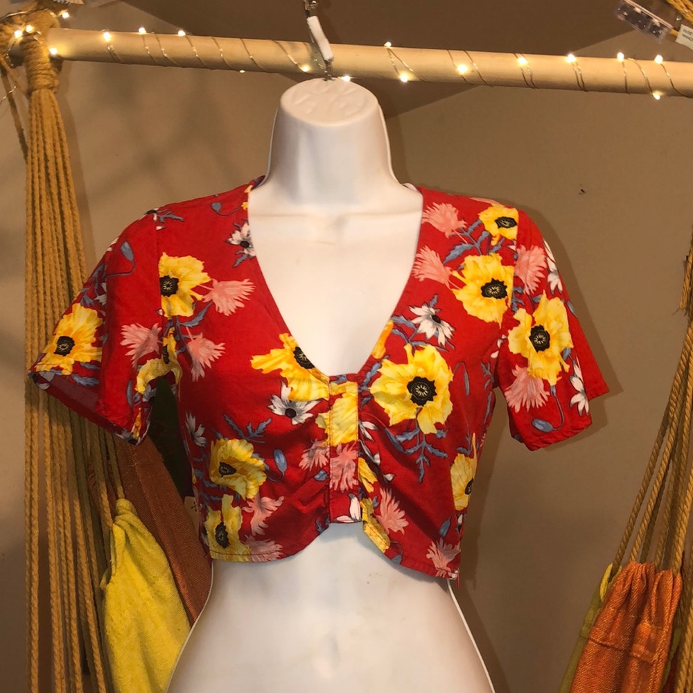 Flower print top